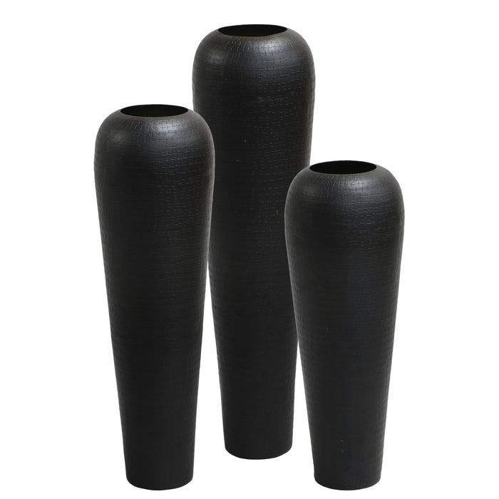 Mister Habitat - Pompeii-vaas-large-zwart &antiek goud-Mister Habitat