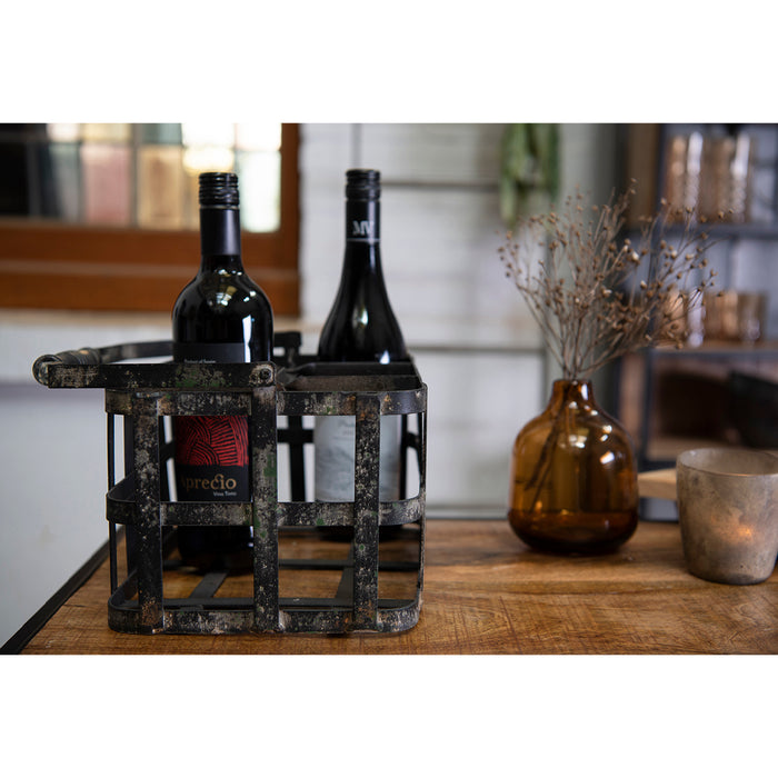 Clayre & Eef Theelichthouder Ø 8x9 cm Bruin Glas Waxinelichthouder