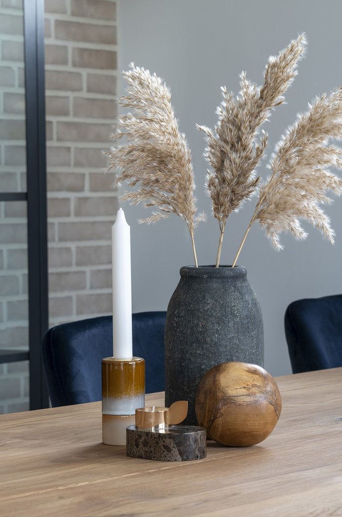 Artichok Sofia kandelaar keramiek roestbruin