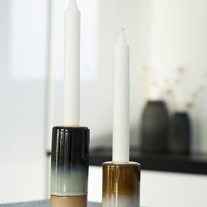 Artichok Sofia kandelaar keramiek roestbruin