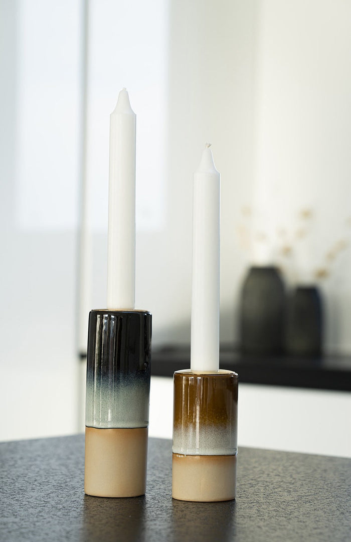 Artichok Sofia kandelaar keramiek roestbruin