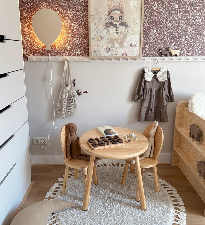 Houten wandlamp kinderkamer | Ballon - blank
