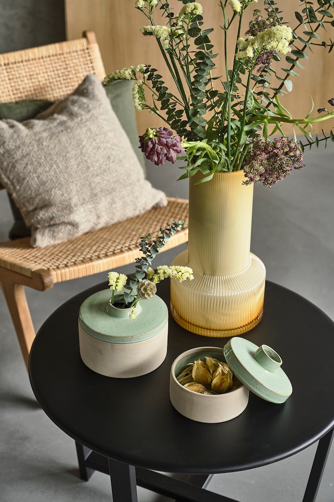 Villa Collection Hvils vaas beige - 19 x 34 cm