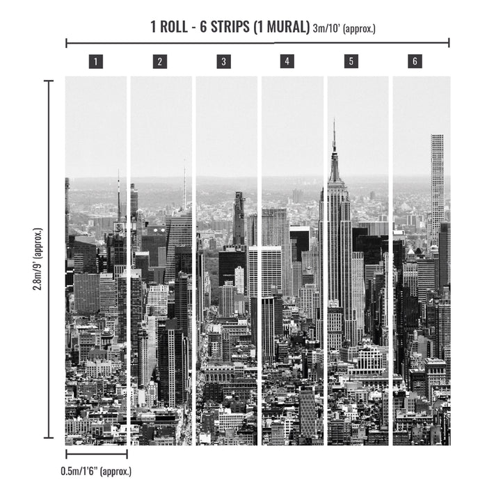 Art for the Home In the City - Fotobehang - 280x300 cm