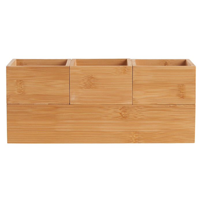 Lisomme Lars houten bakjes bamboe - set van 4