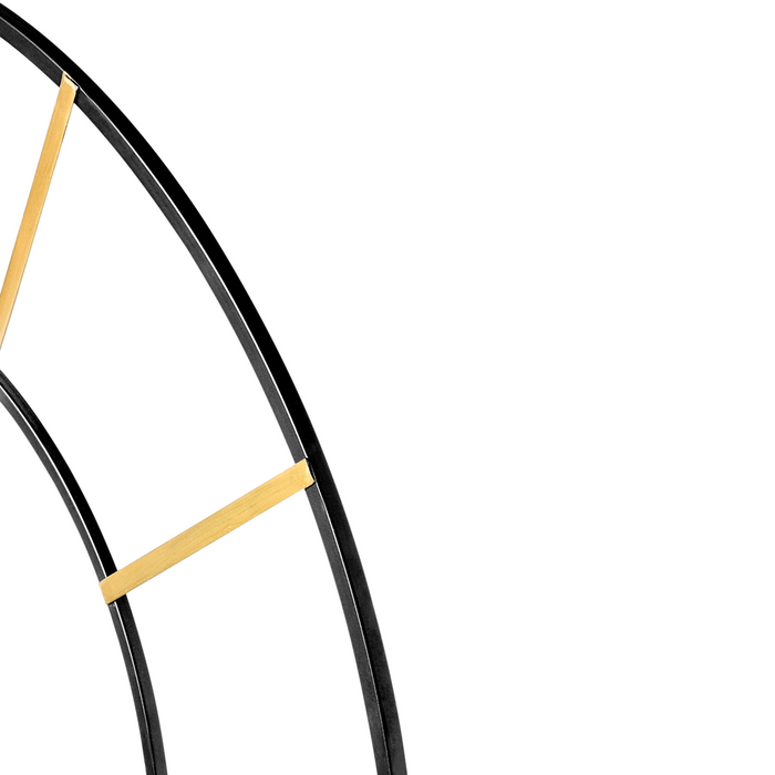 Beliani - VALSOT - Wandklok - Zwart - IJzer