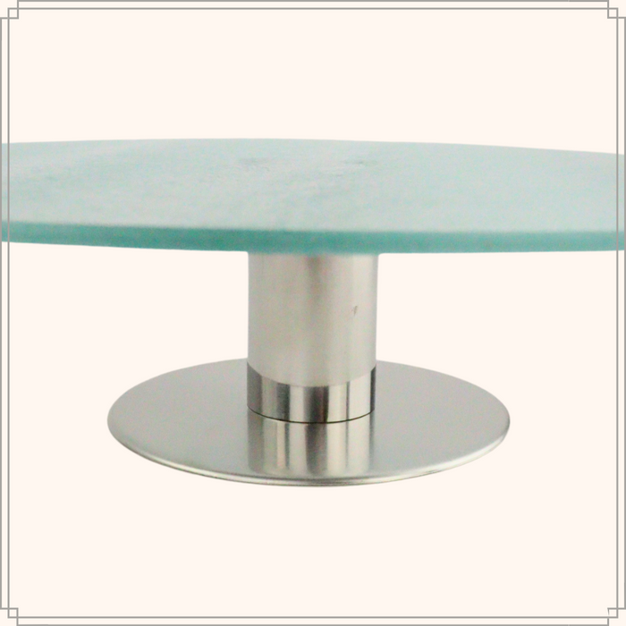 OTIX Taartplateau Luxe Glas Met Voet Draaibaar Taartschaal Taartbor...