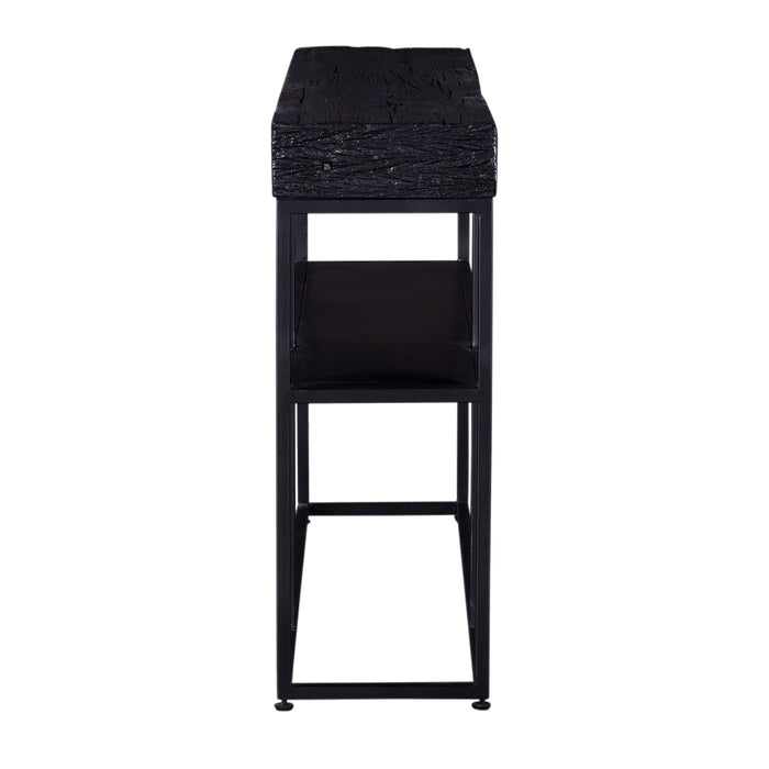 Giga Meubel - Sidetable Zwart Gerecycled Hout - 120x30x80 - Pure Black