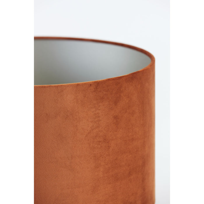 Light & Living Tafellamp Lutika|Velours - Zwart|Terra - Ø30x67cm