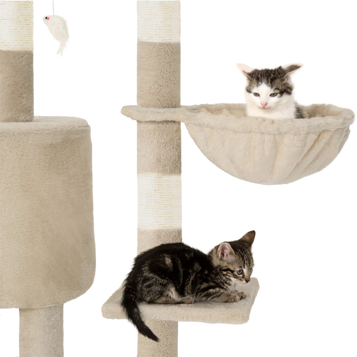 tectake® Krabpaal Dominik 144cm - Beige