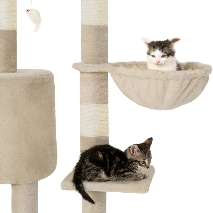 tectake® Krabpaal Dominik 144cm - Beige