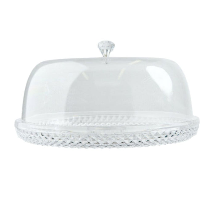 Orange85 Taartplateau Deksel Stolp Transparant 33x33x14.5 cm Kunststof