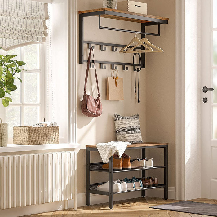 Ylumen Kapstok Wesly B 80 cm H 42 cm bruin zwart