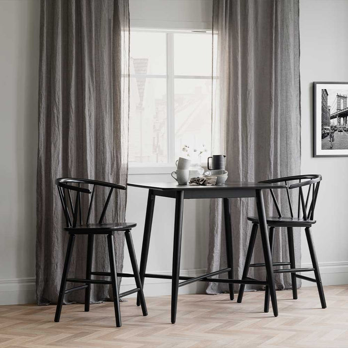 Rowico Home Lotta houten bartafel zwart - 90 x 91 cm