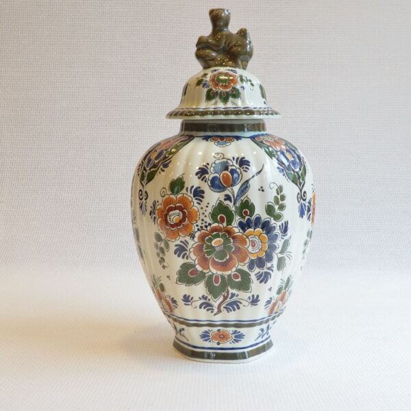 Reliving Deksel Vaas Delft Polychroom