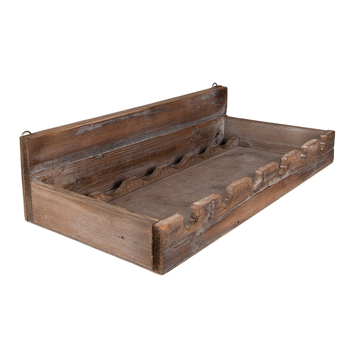 Clayre & Eef Wijnrek 57x28x14 cm Bruin Hout Flessenrek