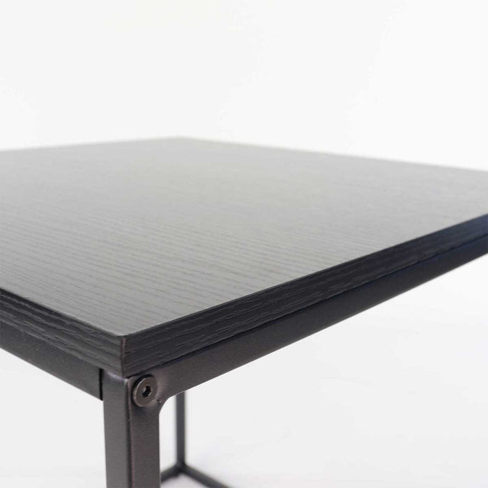 Artichok Karen Vierkante Houten Bijzettafel - Zwart