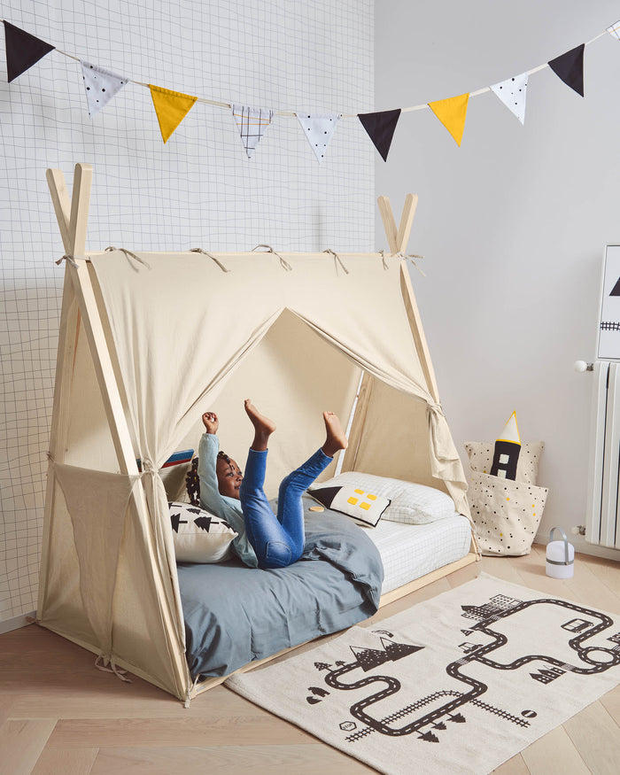 Kave Home - 100% katoenen tentzeil voor Maralis tipi zeil 70 x 140 cm