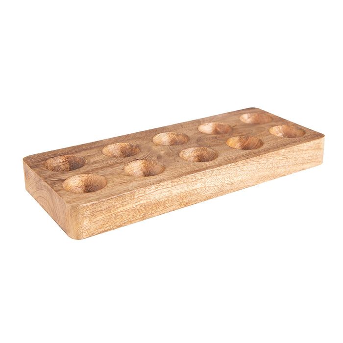 Clayre & Eef Eierhouder 30x13x2 cm Bruin Hout Rechthoek Eierrekje