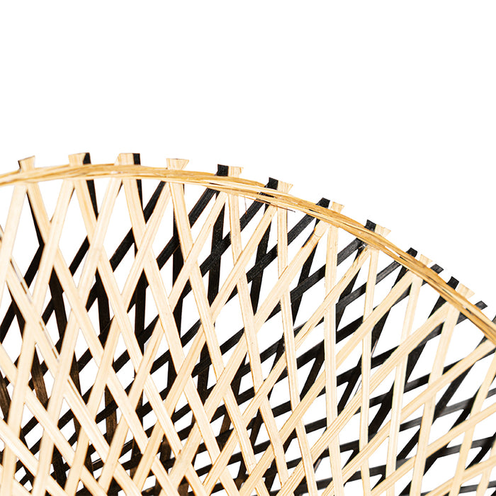 QAZQA Oosterse wandlamp bamboe 50 cm met stekker - Rina