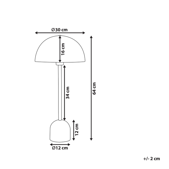 Beliani - MACASIA - Tafellamp - Goud - Metaal