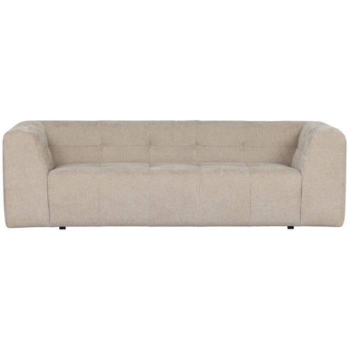 WOOOD Grid 3-Zits Bank - Stof - Zand - 73x230x98