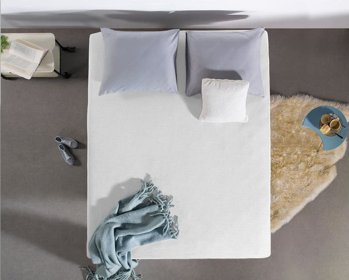 LINNICK Badstof Velours Topper Hoeslaken white lits jumeaux