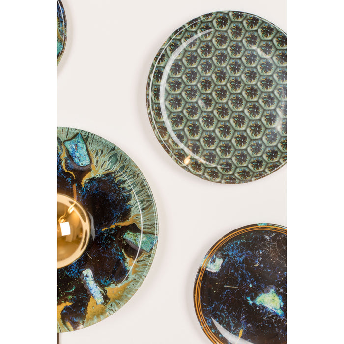 Bold Monkey No Food Here wandlamp (set van 4) hexagon - Groen