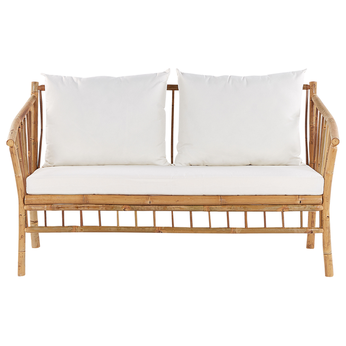 Beliani - MAGGIORE - Loungeset voor 4 - Lichte houtkleur - Bamboehout