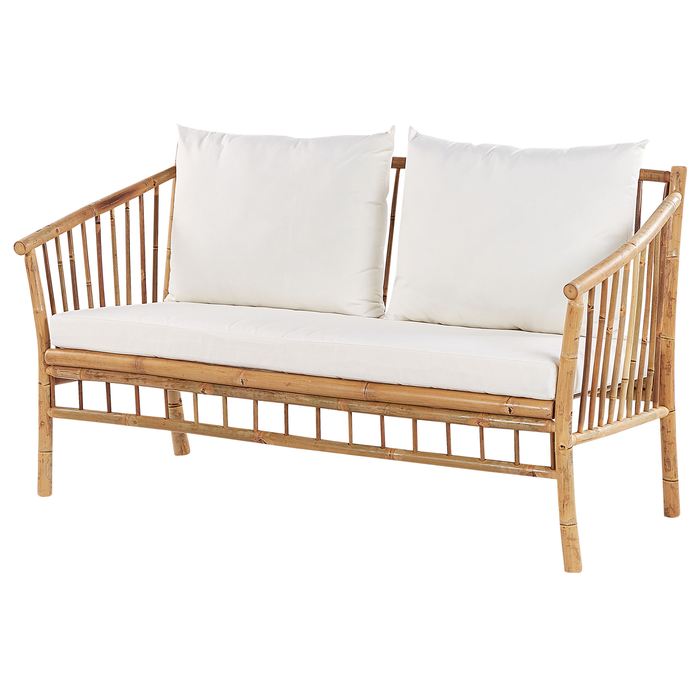 Beliani - MAGGIORE - Loungeset voor 4 - Lichte houtkleur - Bamboehout