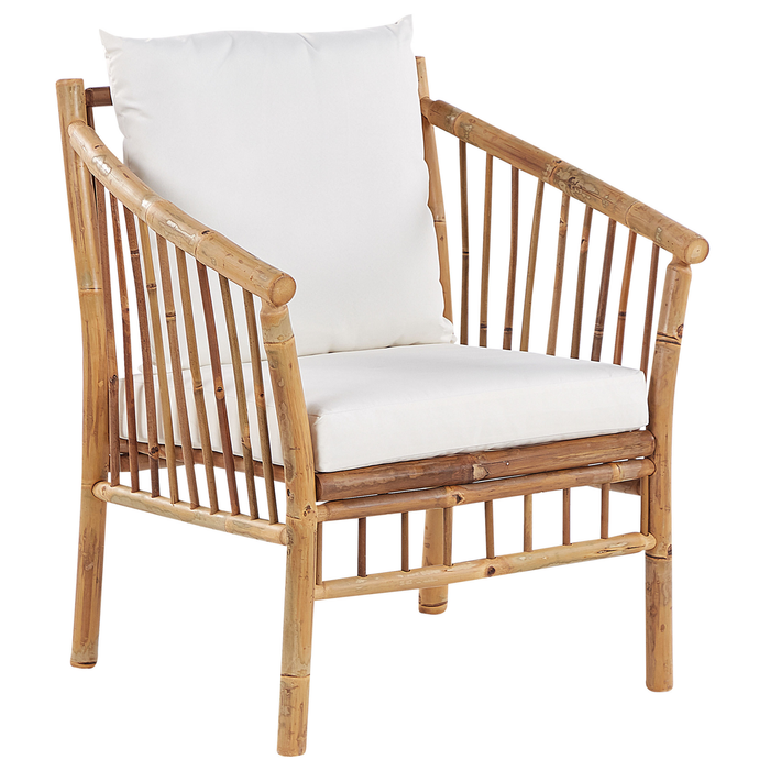 Beliani - MAGGIORE - Loungeset voor 4 - Lichte houtkleur - Bamboehout