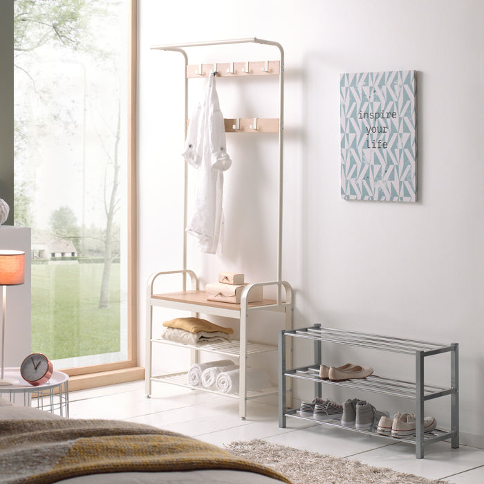 Schoenen Rekje, tot 12 Paar Sneakers of Schoenen, Metaal, Grijs