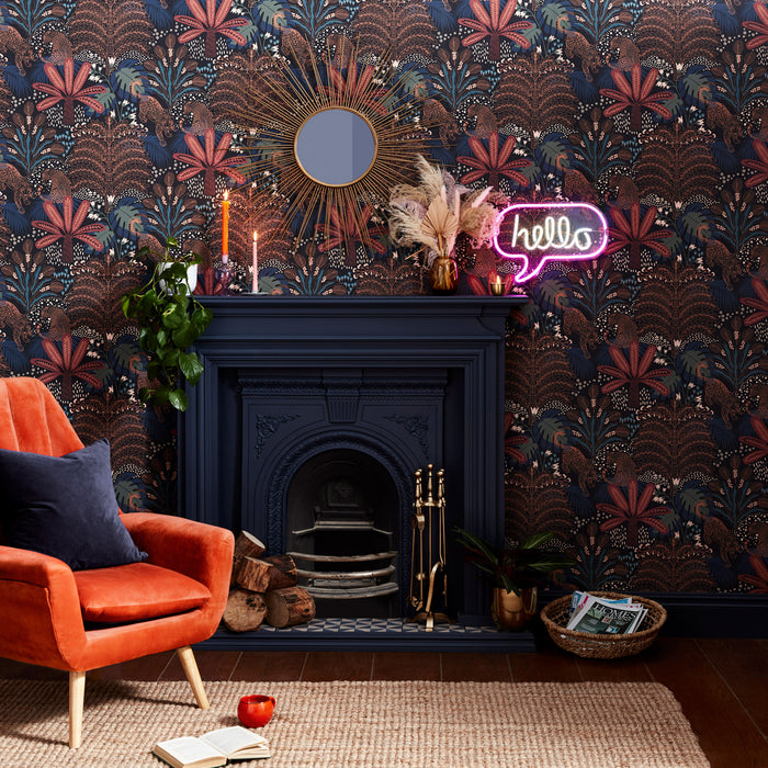 Envy - Vliesbehang - Savannah Terra - Bruin|Blauw - 10mx52cm