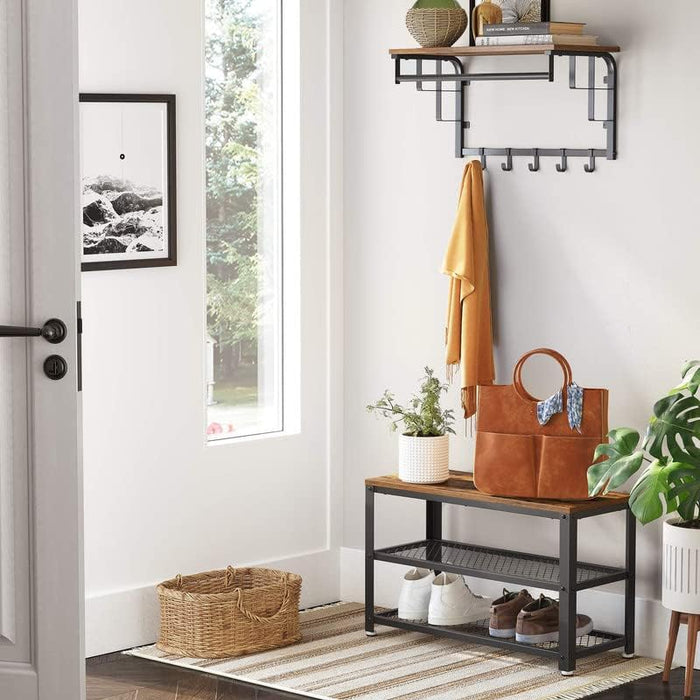 Schoenenrek - vintage - 73x45x30 cm - vintage bruin