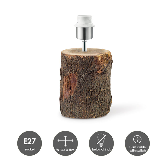 Home Sweet Home tafellamp voet Treetrunk 13.5|13.5|26cm - natuurlijk