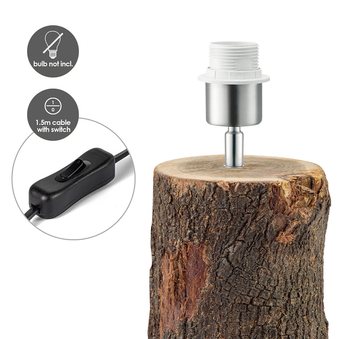 Home Sweet Home tafellamp voet Treetrunk 13.5|13.5|26cm - natuurlijk