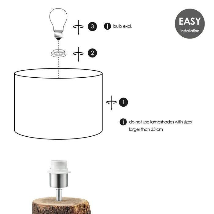 Home Sweet Home tafellamp voet Treetrunk 13.5|13.5|26cm - natuurlijk