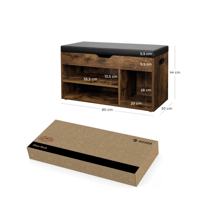 ACAZA Schoenenkast Vintage bruin