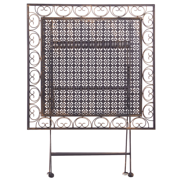 Beliani - BORMIO - Tuintafel - Zwart - 70 x 70 cm - IJzer