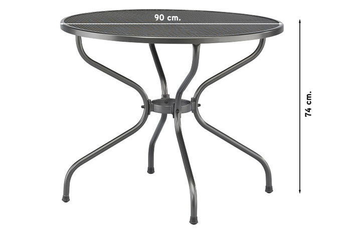 Kettler strekmetaal tafel 90 cm rond