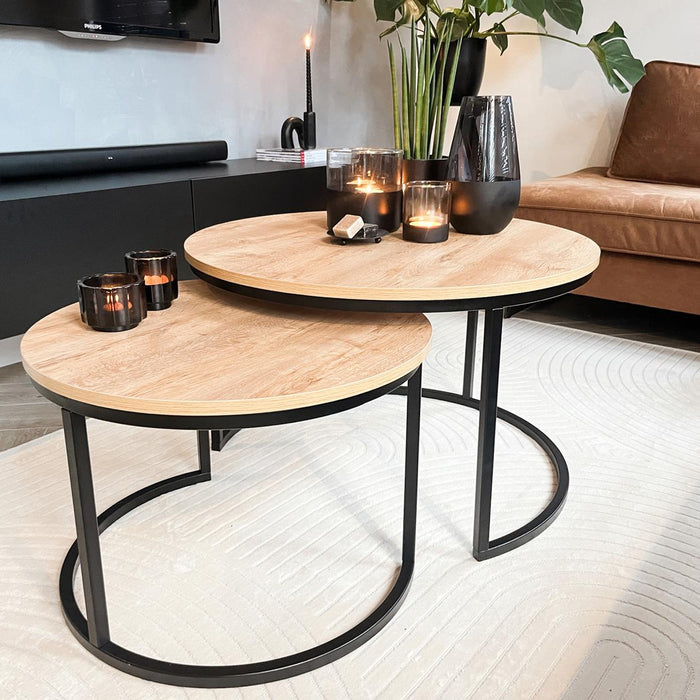 Ronde salontafel set Kiev XL 75 cm