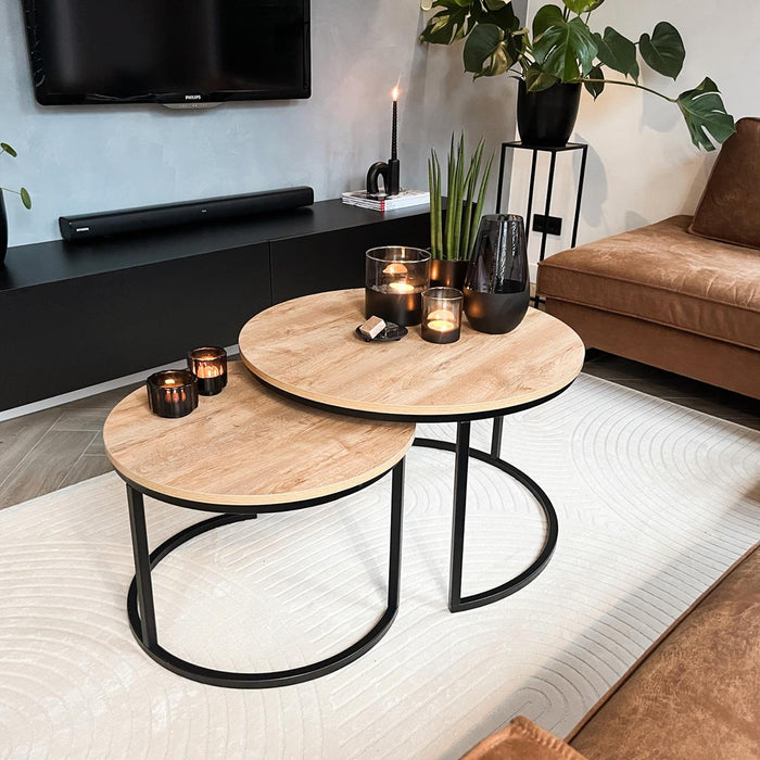 Ronde salontafel set Kiev XL 75 cm