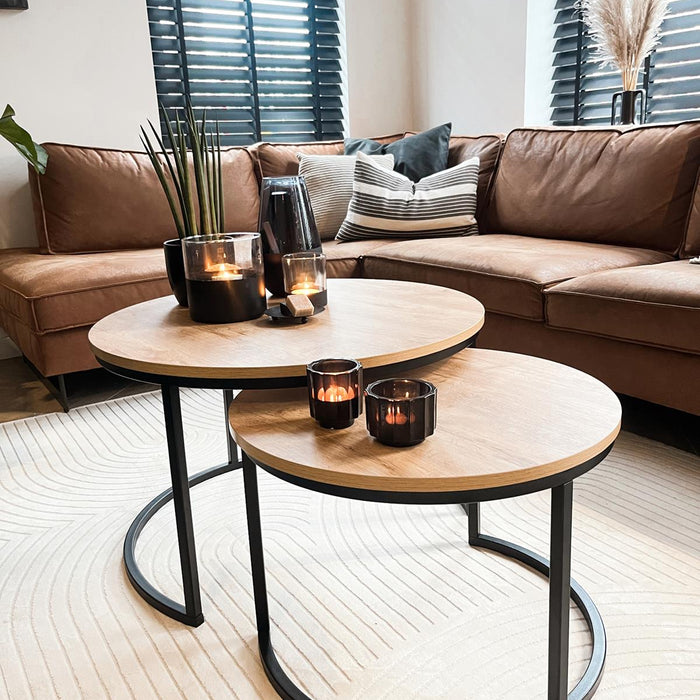 Ronde salontafel set Kiev XL 75 cm