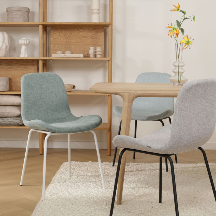 Nolon Nora-Fé Eetkamerstoel Zacht Groen - Stof - Zwarte Ptoen