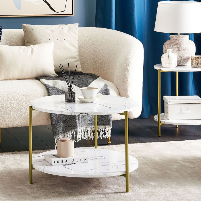 Beliani - REVA - Salontafel - Wit - MDF