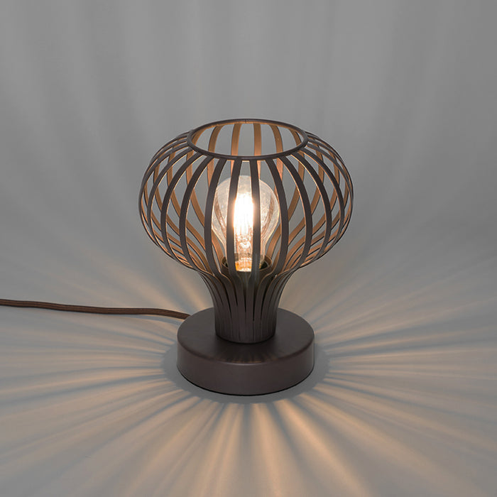 QAZQA Moderne tafellamp bruin - Saffira