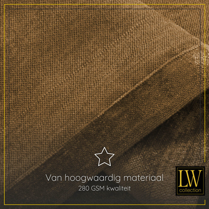 LW Collection Kant en klaar gordijnen bruin 140x240cm