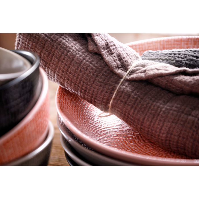 Palmer Bord coupe Cubical 16 cm Roze Stoneware 2 stuks