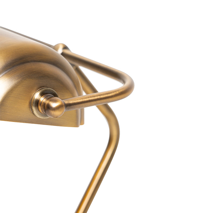 QAZQA Klassieke tafellamp|notarislamp brons - Banker