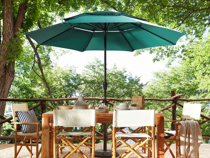 Beliani - BIBIONE - Parasol - Groen - 270 cm - Polyester